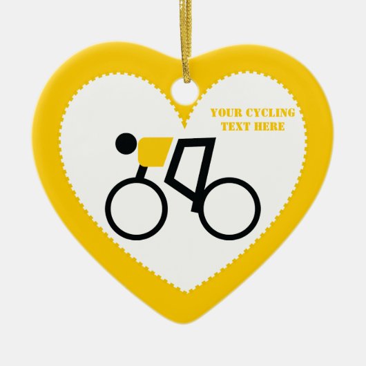 Fahrradfahrer fahren nach seinem Brauch Keramikornament (Vorne)