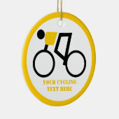 Fahrradfahrer fahren nach seinem Brauch Keramikornament (Rechts)