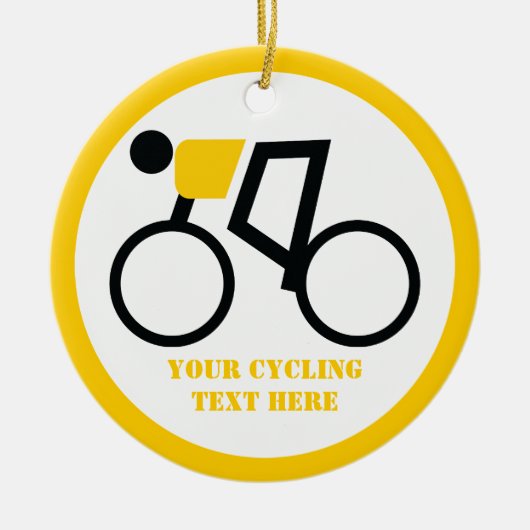 Fahrradfahrer fahren nach seinem Brauch Keramikornament (Vorne)