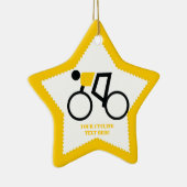 Fahrradfahrer fahren nach seinem Brauch Keramikornament (Rechts)