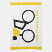 Fahrradfahrer fahren nach seinem Brauch Küchentuch (Vertikal)