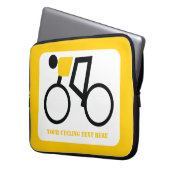 Fahrradfahrer fahren nach seinem Brauch Laptopschutzhülle (Vorderseite Links)