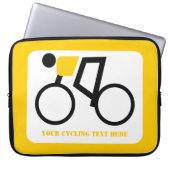 Fahrradfahrer fahren nach seinem Brauch Laptopschutzhülle (Vorderseite)