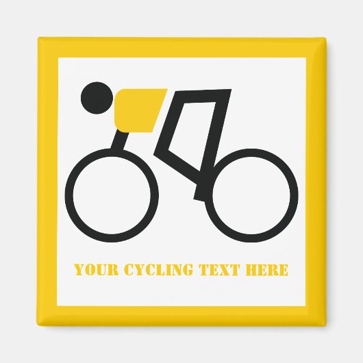 Fahrradfahrer fahren nach seinem Brauch Magnet (Vorne)