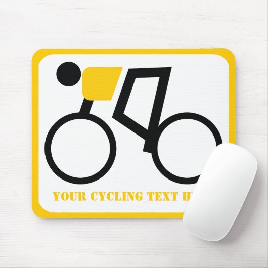 Fahrradfahrer fahren nach seinem Brauch Mousepad (Mit Mouse)