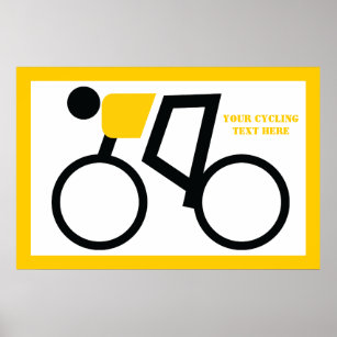 Fahrradfahrer fahren nach seinem Brauch Poster