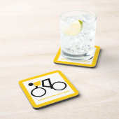 Fahrradfahrer fahren nach seinem Brauch Untersetzer (Rechte Seite)