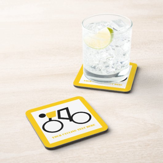 Fahrradfahrer fahren nach seinem Brauch Untersetzer (Rechte Seite)