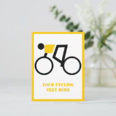 Fahrradfahrer fahren vertikal postkarte (Stehend Vorderseite)