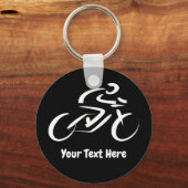 Fahrradfahrer Fahrrad Schlüsselanhänger (Vorderseite)