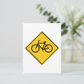 Fahrradfahrer Feiertagspostkarte (Stehend Vorderseite)