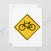 Fahrradfahrer Feiertagspostkarte (Vorne/Hinten)