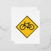 Fahrradfahrer Folien Feiertagspostkarte (Vorderseite/Rückseite)