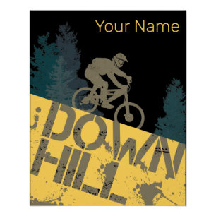 Fahrradfahrer für Dirt und Fahrrad Vintag MTB Poster