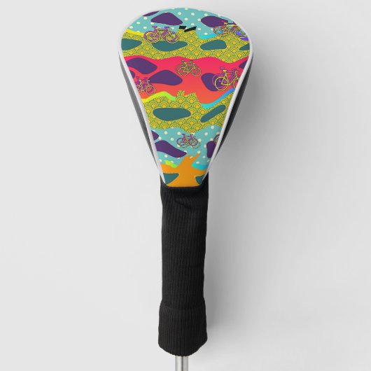 Fahrradfahrer Golf Head Cover Headcover (Vorderseite)