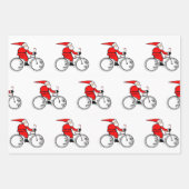 Fahrradfahrer-Holiday Geschenkpapier (Vorderseite 3)