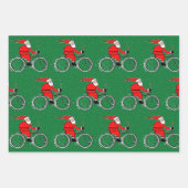 Fahrradfahrer-Holiday Geschenkpapier (Vorderseite)
