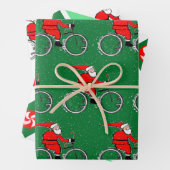 Fahrradfahrer-Holiday Geschenkpapier Set (Beispiel)