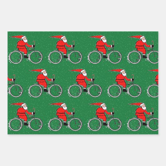 Fahrradfahrer-Holiday Geschenkpapier Set (Vorderseite)