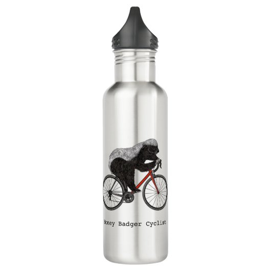 Fahrradfahrer Honey Badger Edelstahlflasche (Links)