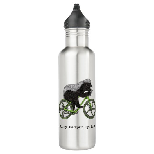 Fahrradfahrer Honey Badger Edelstahlflasche (Rechts)