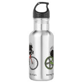 Fahrradfahrer Honey Badger Edelstahlflasche (Vorderseite)
