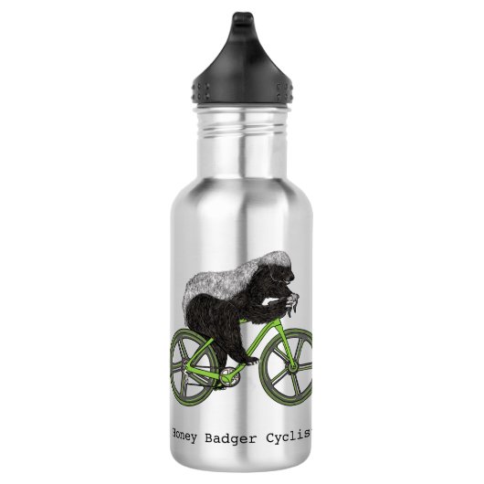 Fahrradfahrer Honey Badger Edelstahlflasche (Rechts)