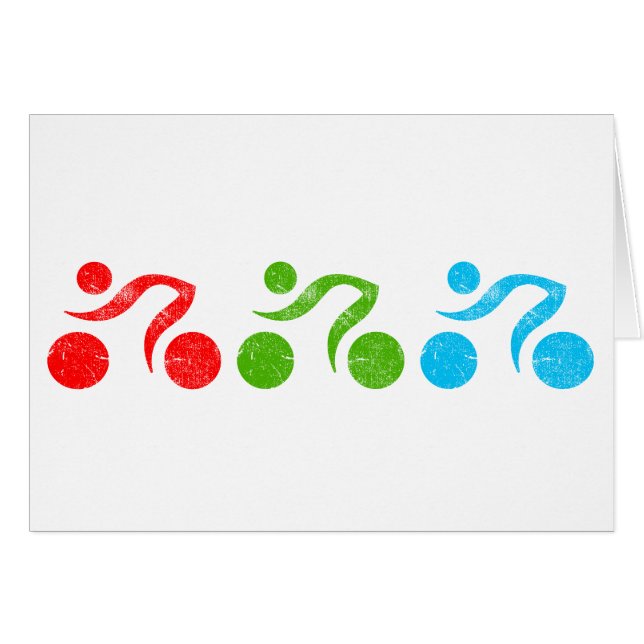 Fahrradfahrer in Aktion (Vorderseite (Horizontal))
