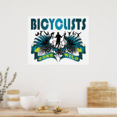 Fahrradfahrer in Wild Poster (Küche)