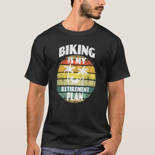 Fahrradfahrer ist mein Pensionsplan Pensionskassen T-Shirt (Vorderseite)
