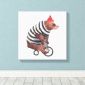 Fahrradfahrer Leinwanddruck (Insitu (Holzboden))