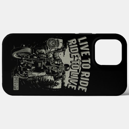 Fahrradfahrer mit Bart zum Leben Case-Mate iPhone Hülle (Rückseite (Horizontal))