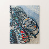 Fahrradfahrer Parkplatz Jigsaw Puzzle (Vertikal)