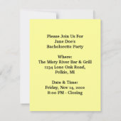 Fahrradfahrer Party Einladungen Einladung Gals Soc (Rückseite)