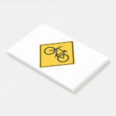 Fahrradfahrer Post-it Klebezettel (angewinkelt)