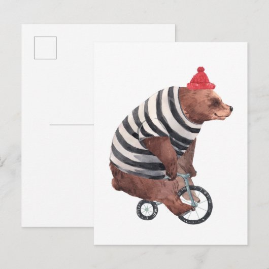 Fahrradfahrer Postkarte (Vorne/Hinten)