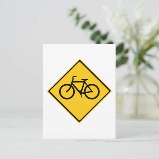 Fahrradfahrer Postkarte (Stehend Vorderseite)