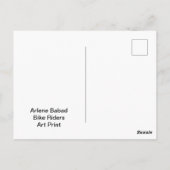 Fahrradfahrer, Postkarte (Rückseite)