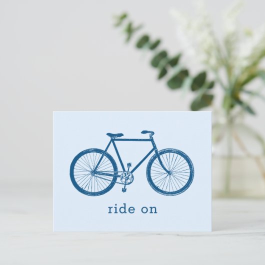 Fahrradfahrer Postkarte (Stehend Vorderseite)