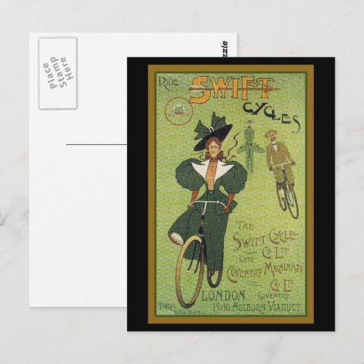 Fahrradfahrer Postkarte (Vorne/Hinten)