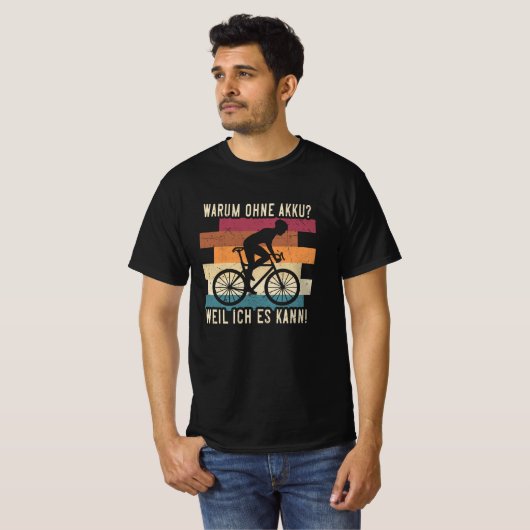 Fahrradfahrer Rennrad Retro T-Shirt (Vorne ganz)
