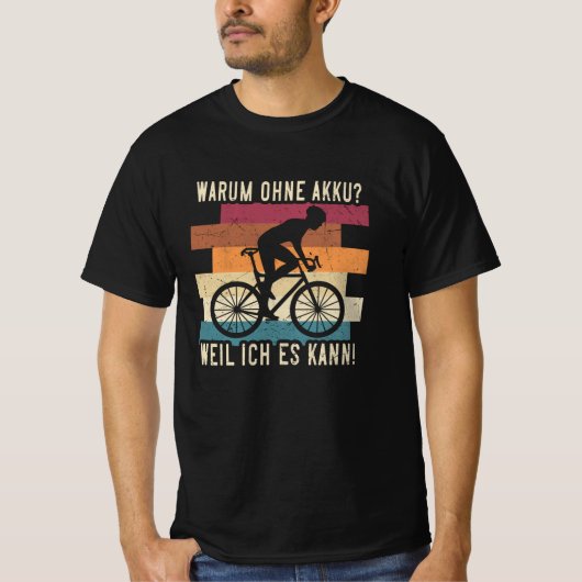 Fahrradfahrer Rennrad Retro T-Shirt (Vorderseite)
