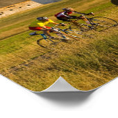 Fahrradfahrer runter in die Landstraße Poster (Ecke)