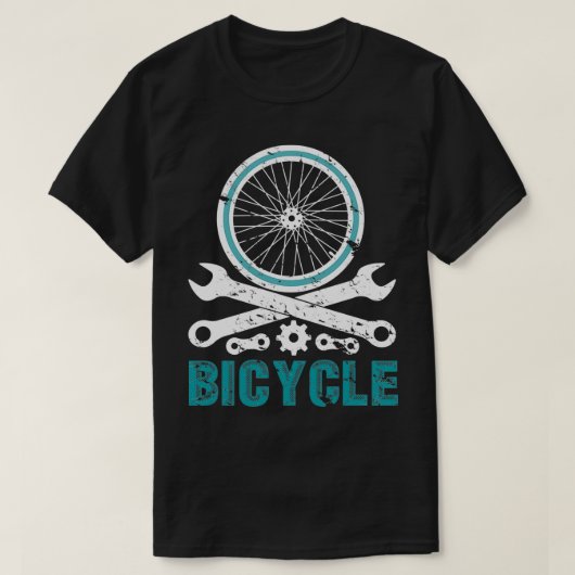 Fahrradfahrer Tandem T-Shirt (Design vorne)