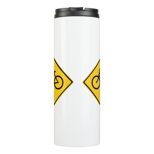 Fahrradfahrer Thermosbecher (Rückseite)