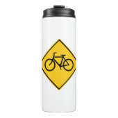 Fahrradfahrer Thermosbecher (Vorderseite)