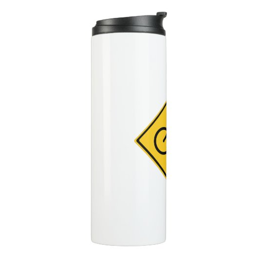 Fahrradfahrer Thermosbecher (Nach links gedreht)