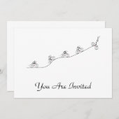 Fahrradfahrer über den Hügel Einladung (Vorne/Hinten)