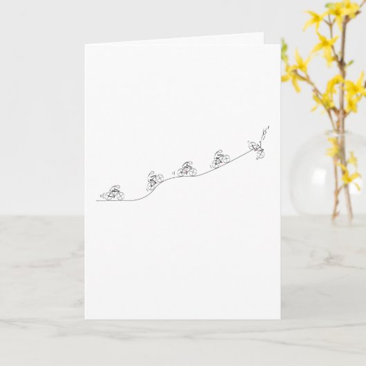 Fahrradfahrer über den Hügel Karte (Gelbe Blume)