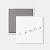 Fahrradfahrer über den Hügel Magnet (Vorderseite/Rückseite)
